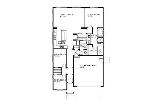 Floor plan for Craftsman Plan 515-43